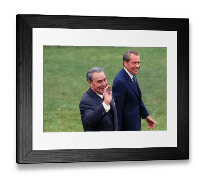 Framed Print : President Nixon and Leonid Brezhnev Framed Print : President Nixon and Leonid Brezhnev