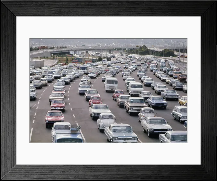Framed Print : Car Traffic On Highway, Santa Monica Framed Print : Car Traffic On Highway, Santa Monica