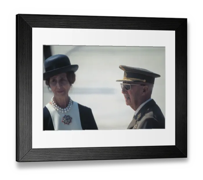 Framed Print : Francisco Franco and His Wife Framed Print : Francisco Franco and His Wife