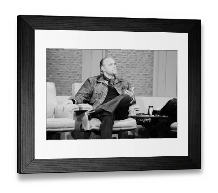 Framed Print : Marlon Brando on the Dick Cavett Show Framed Print : Marlon Brando on the Dick Cavett Show