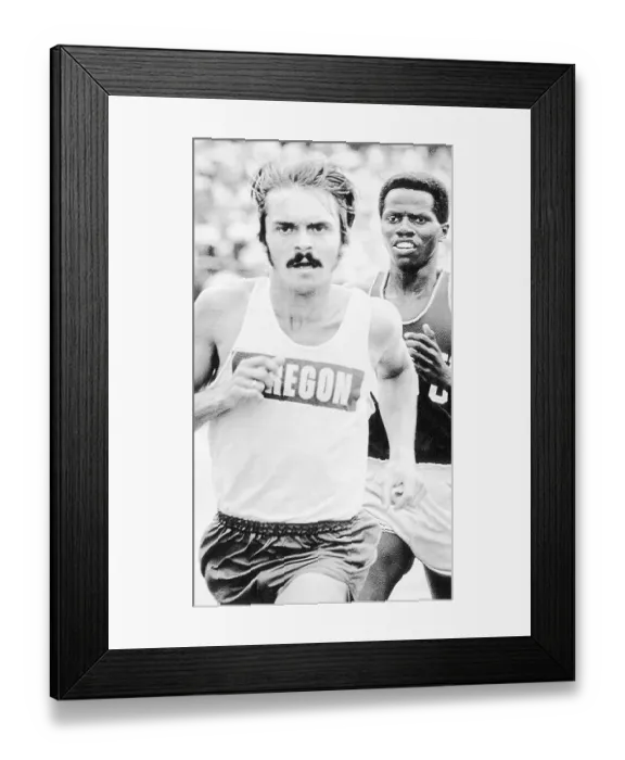 Framed Print : Steve Prefontaine and John Ngeno in Race Framed Print : Steve Prefontaine and John Ngeno in Race