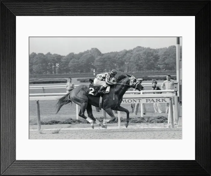 Framed Print : Ron Turcotte Riding in Horse Race