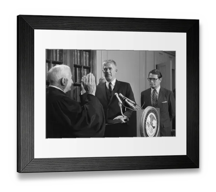Framed Print : Swearing in the Watergate Special Prosecutor Framed Print : Swearing in the Watergate Special Prosecutor