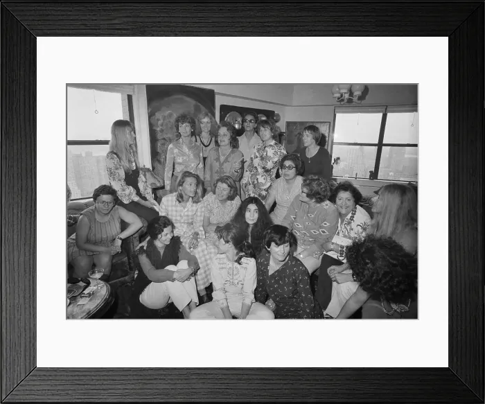Framed Print : Betty Friedan And Feminists At Her Home Framed Print : Betty Friedan And Feminists At Her Home