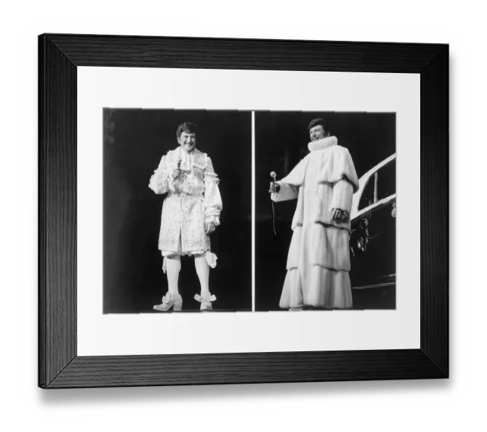 Framed Print : Liberace. Foppish Fashion--Liberace, who has himself to compete with when