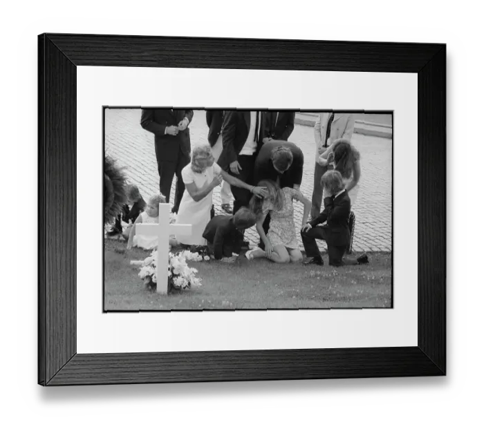 Framed Print : Edward Kennedy Bending to Support Weakened Kerry Kennedy Framed Print : Edward Kennedy Bending to Support Weakened Kerry Kennedy