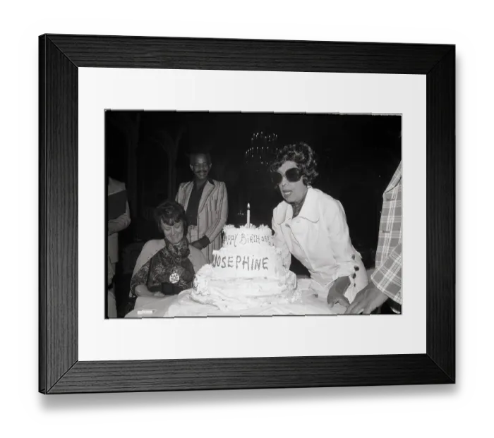 Framed Print : Josephine Baker with Birthday Cake Framed Print : Josephine Baker with Birthday Cake
