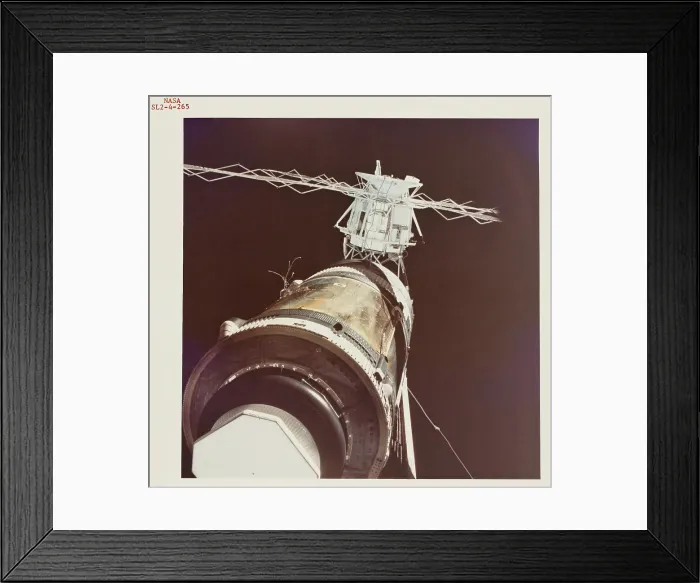 Framed Print : OWS. View of the OWS showing micrometeoroid shield missing where parasol