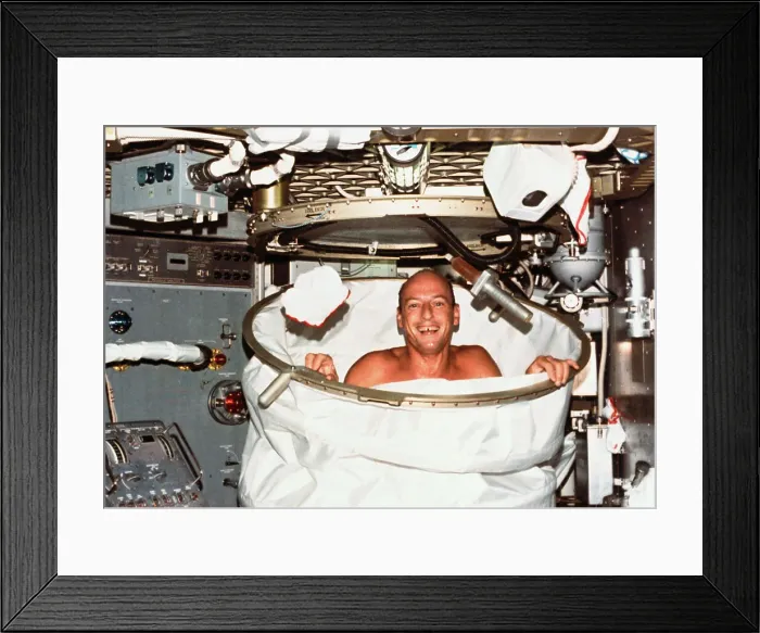 Framed Print : Charles Conrad Jr. Taking Shower in Space Station Framed Print : Charles Conrad Jr. Taking Shower in Space Station