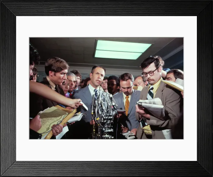 Framed Print : H.R. Heldman Being Interviewed Framed Print : H.R. Heldman Being Interviewed