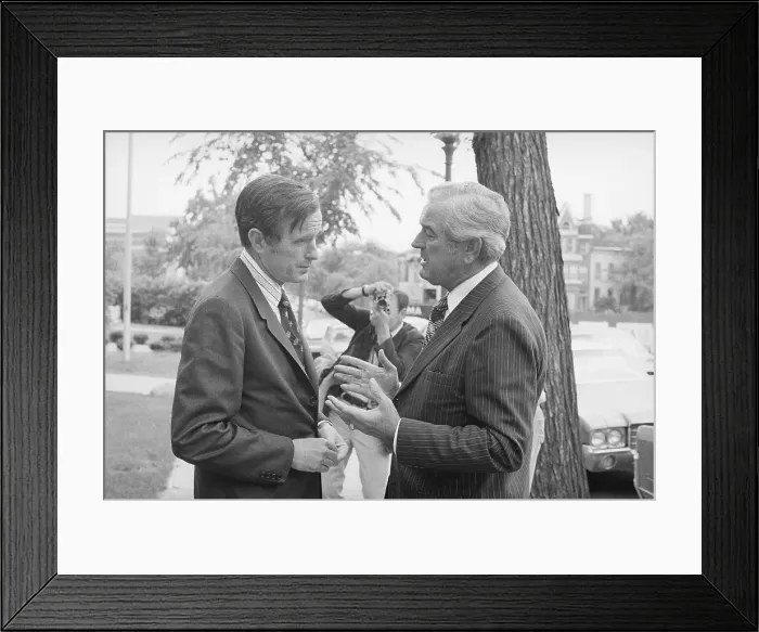 Framed Print : John Connally and George Bush Talk Framed Print : John Connally and George Bush Talk