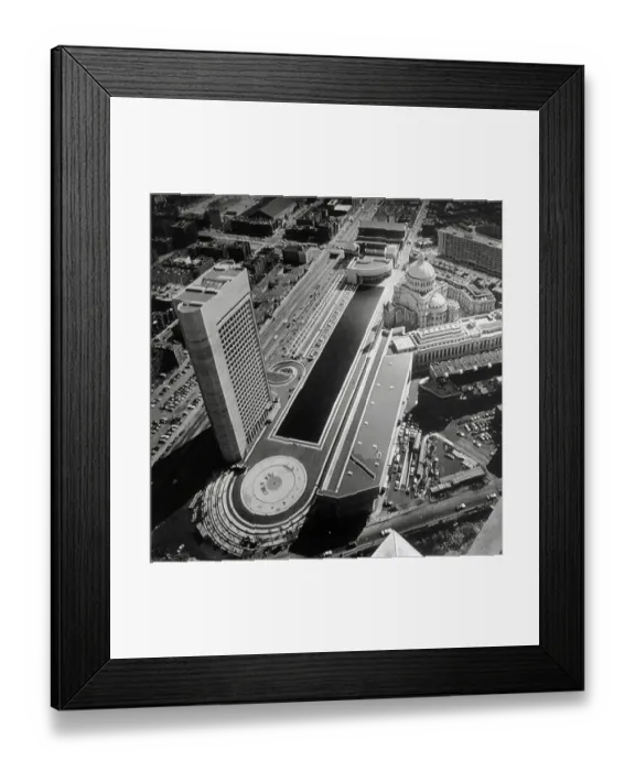 Framed Print : View of Boston Architecture by Ieoh Ming Pei Framed Print : View of Boston Architecture by Ieoh Ming Pei