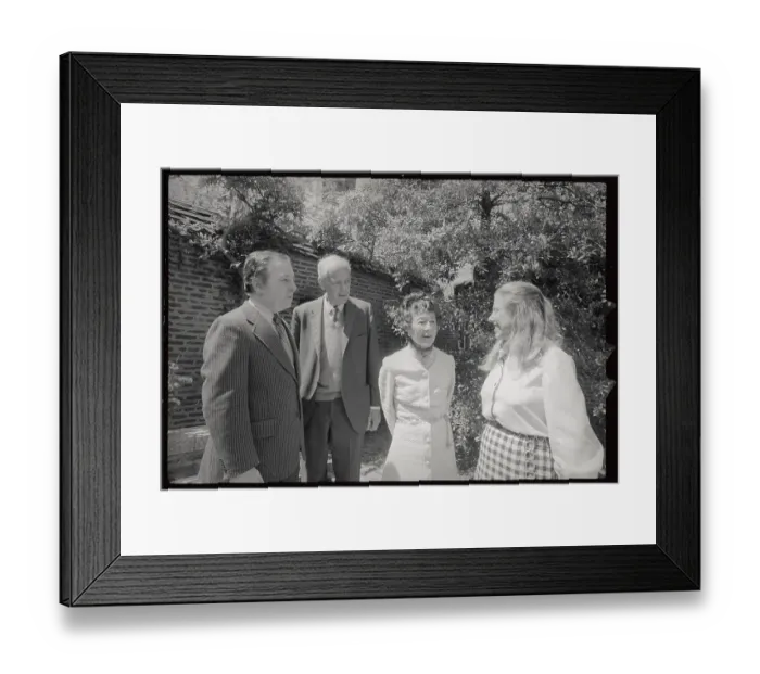 Framed Print : Charles and Anne Lindbergh Standing in Front of Old Estate Framed Print : Charles and Anne Lindbergh Standing in Front of Old Estate