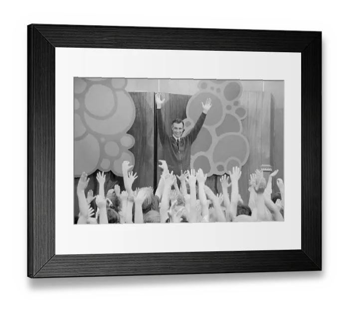 Framed Print : Mister Rogers Entertaining Children Framed Print : Mister Rogers Entertaining Children