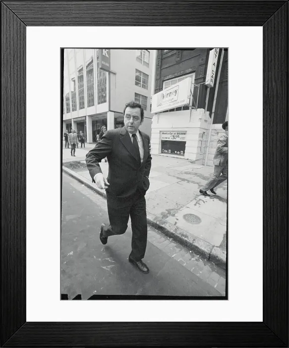 Framed Print : John Caulfield Strolling Down a Sidewalk Framed Print : John Caulfield Strolling Down a Sidewalk