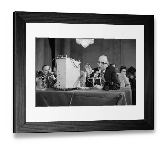 Framed Print : James McCord Demonstrating Surveillance Bug Framed Print : James McCord Demonstrating Surveillance Bug