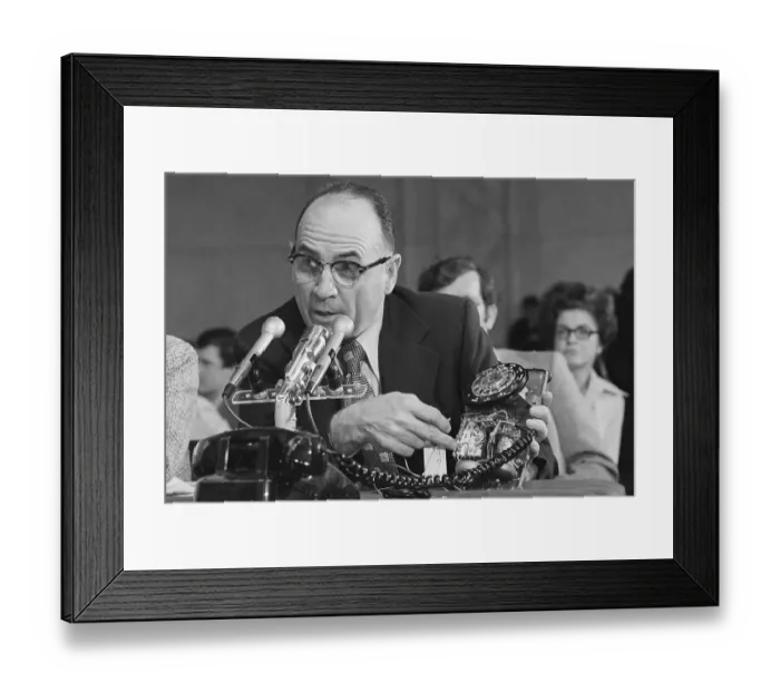 Framed Print : Watergate Conspirator McCord With Bugging Device Framed Print : Watergate Conspirator McCord With Bugging Device