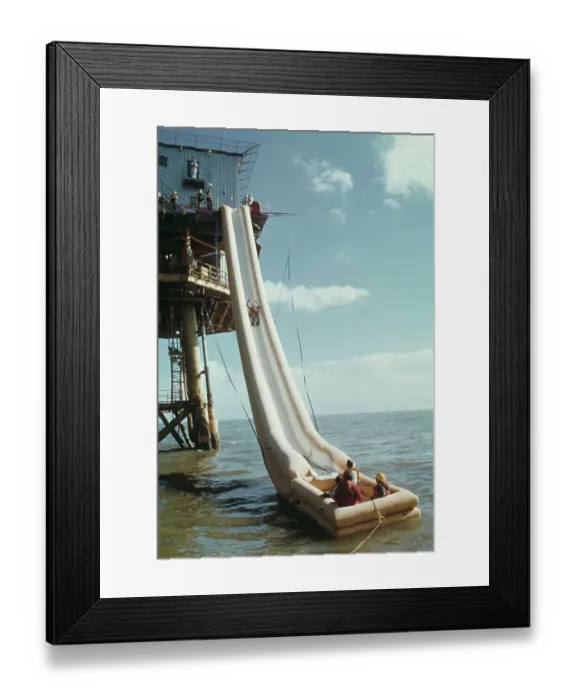 Framed Print : Shell Oil Company Platform Safety Slide Framed Print : Shell Oil Company Platform Safety Slide