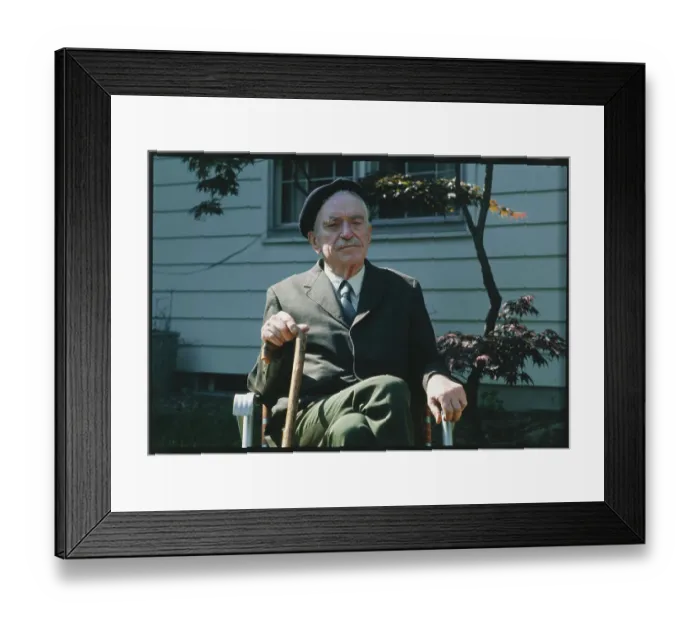 Framed Print : Earl Browder Relaxing at Home Framed Print : Earl Browder Relaxing at Home