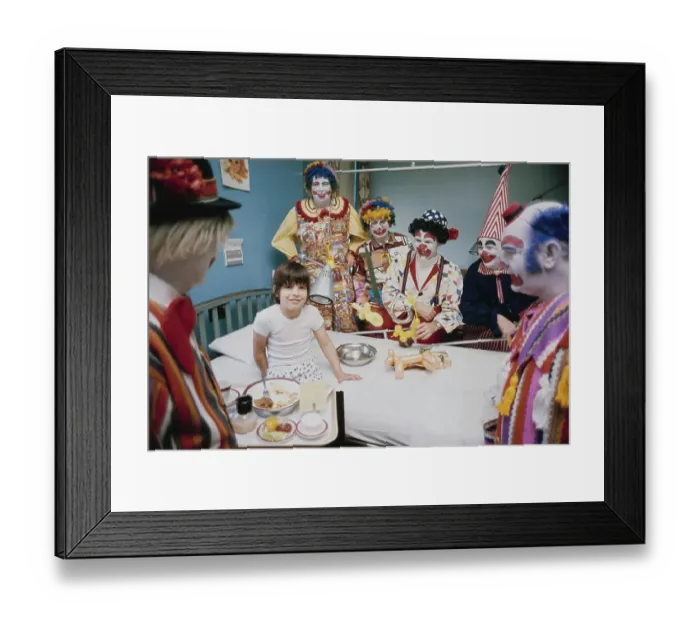 Framed Print : Clowns Visit Mercy Hospital, Pittsburgh Framed Print : Clowns Visit Mercy Hospital, Pittsburgh