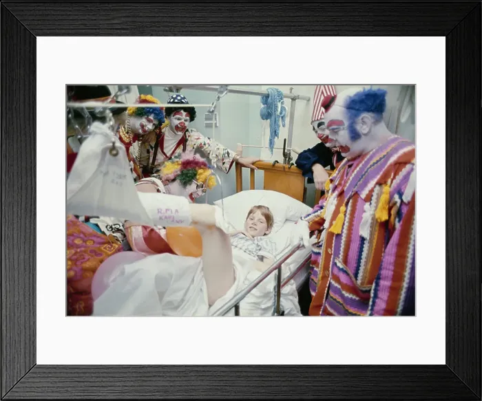 Framed Print : Clowns Visit Mercy Hospital, Pittsburgh Framed Print : Clowns Visit Mercy Hospital, Pittsburgh