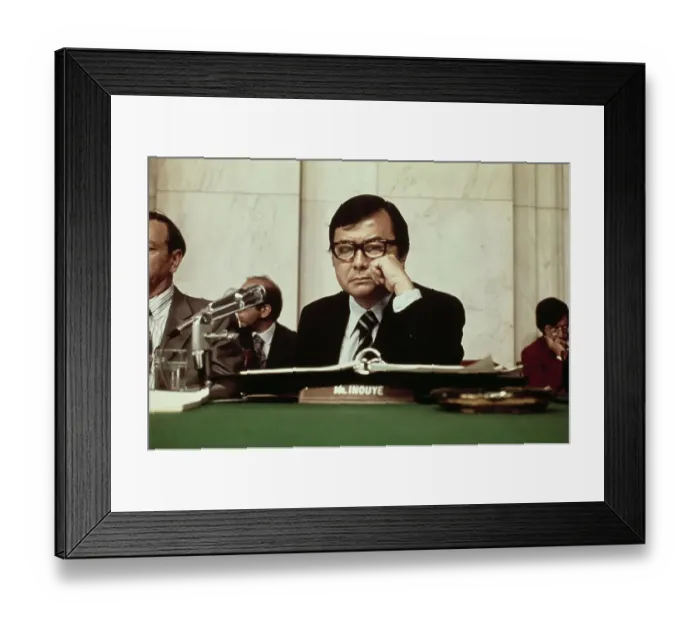 Framed Print : United States Senate Watergate Committee Hearing Framed Print : United States Senate Watergate Committee Hearing