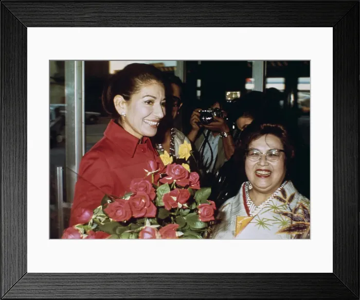 Framed Print : Maria Callas Holds Bouquet Framed Print : Maria Callas Holds Bouquet