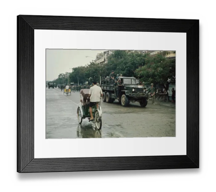 Framed Print : Cambodian Troops Demonstrate for Pay