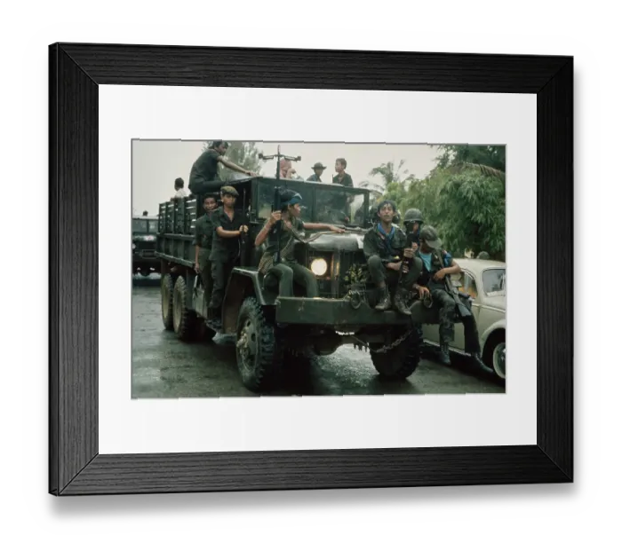 Framed Print : Cambodian Troops Demonstrate for Pay Framed Print : Cambodian Troops Demonstrate for Pay
