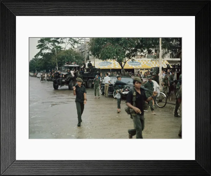 Framed Print : Cambodian Troops Demonstrate for Pay Framed Print : Cambodian Troops Demonstrate for Pay