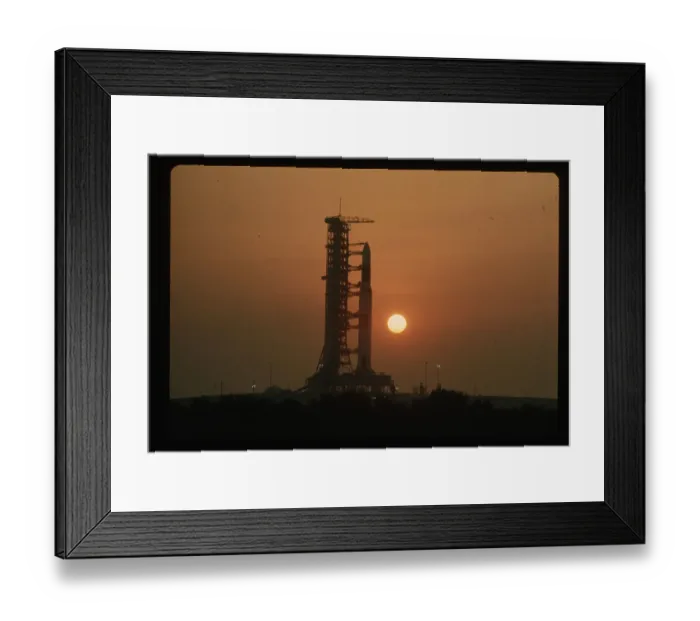 Framed Print : Sun Rises Behind Skylab Rocket