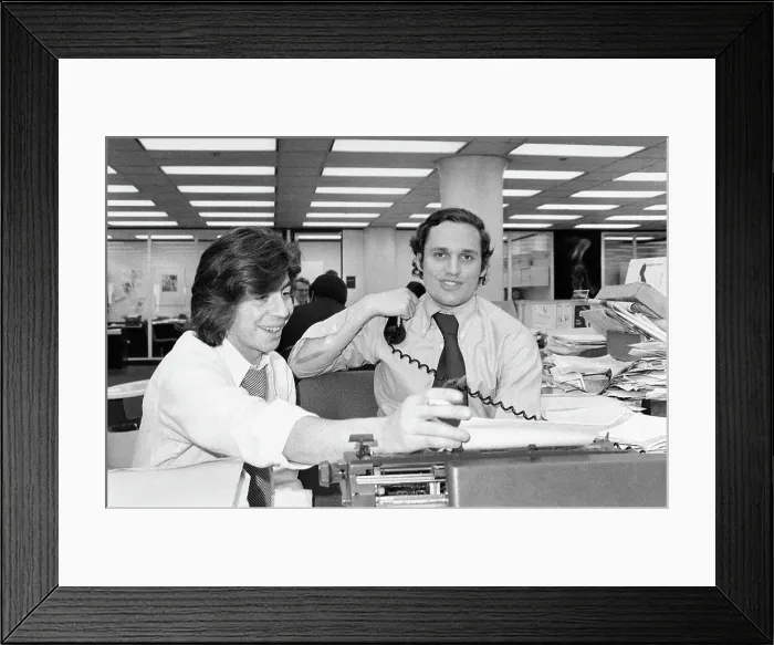 Framed Print : Reporters Carl Bernstein and Bob Woodward Framed Print : Reporters Carl Bernstein and Bob Woodward