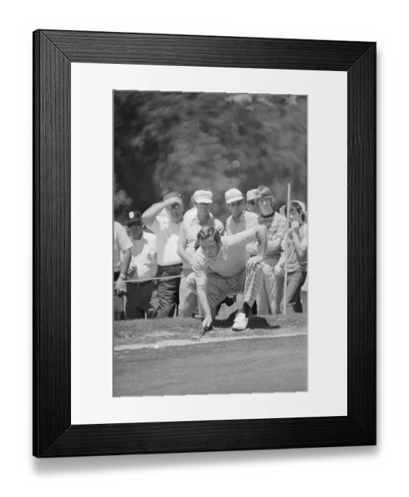 Framed Print : Bruce Campton Lining up a Putt Framed Print : Bruce Campton Lining up a Putt