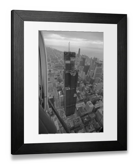 Framed Print : Topping of the Sears Tower Framed Print : Topping of the Sears Tower