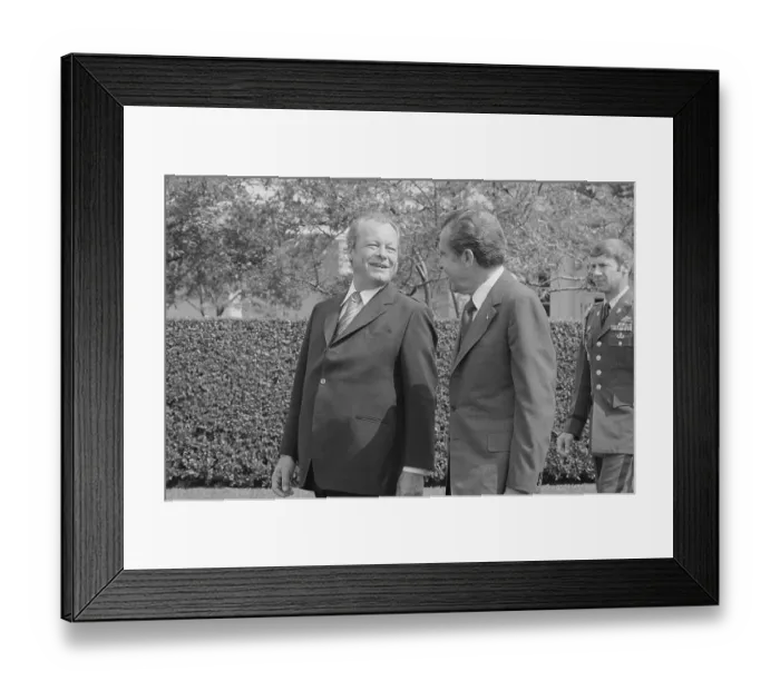 Framed Print : Willy Brandt and Richard Nixon Shaking Hands Framed Print : Willy Brandt and Richard Nixon Shaking Hands