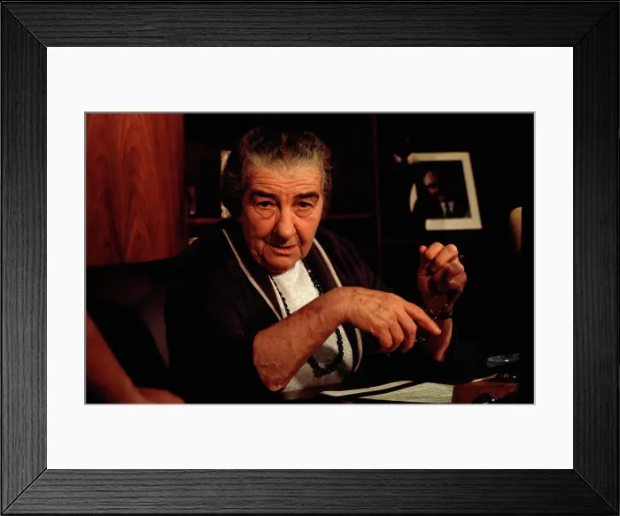 Framed Print : Prime Minister Golda Meir During an Interview