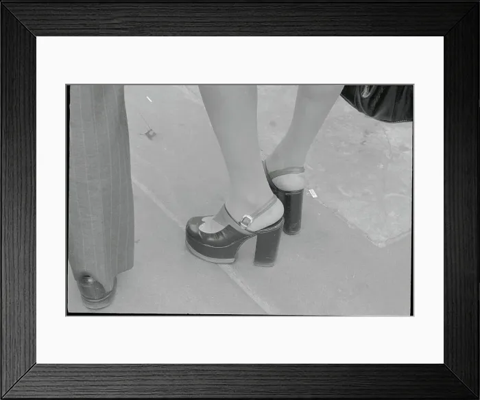 Framed Print : High Heeled Platform Shoes