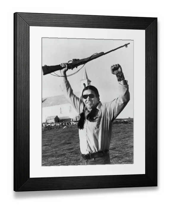 Framed Print : Wounded Knee Occupation, 1973 Framed Print : Wounded Knee Occupation, 1973