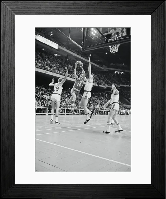 Framed Print : Pete Maravich Jumping for a Shot Framed Print : Pete Maravich Jumping for a Shot