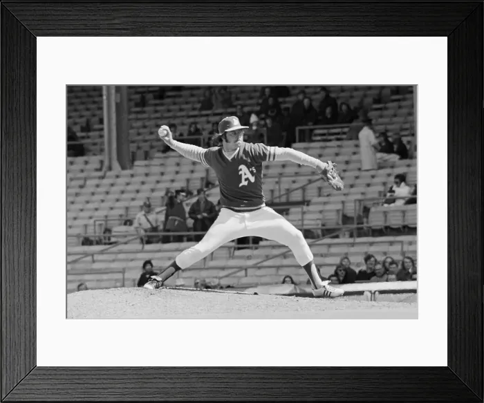 Framed Print : Jim Hunter Pitching Framed Print : Jim Hunter Pitching