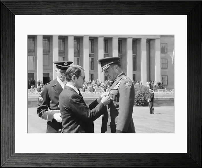 Framed Print : Frederick Weyand Receiving the Distinguished Service Medal Framed Print : Frederick Weyand Receiving the Distinguished Service Medal