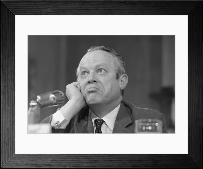 Framed Print : Richard Kleindienst Resting Head on Hand During Trial Framed Print : Richard Kleindienst Resting Head on Hand During Trial