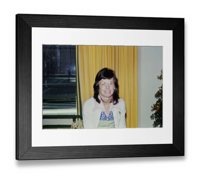 Framed Print : Billie Jean King, American Tennis Player Framed Print : Billie Jean King, American Tennis Player
