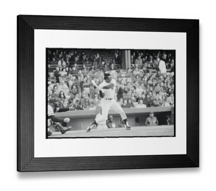 Framed Print : Roy White Batting