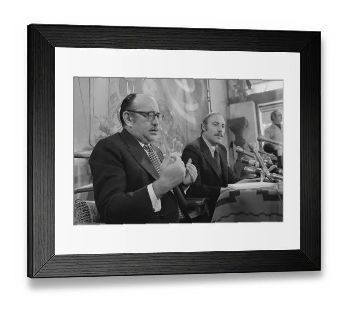 Framed Print : Chilean Foreign Minister Giving Press Release Framed Print : Chilean Foreign Minister Giving Press Release