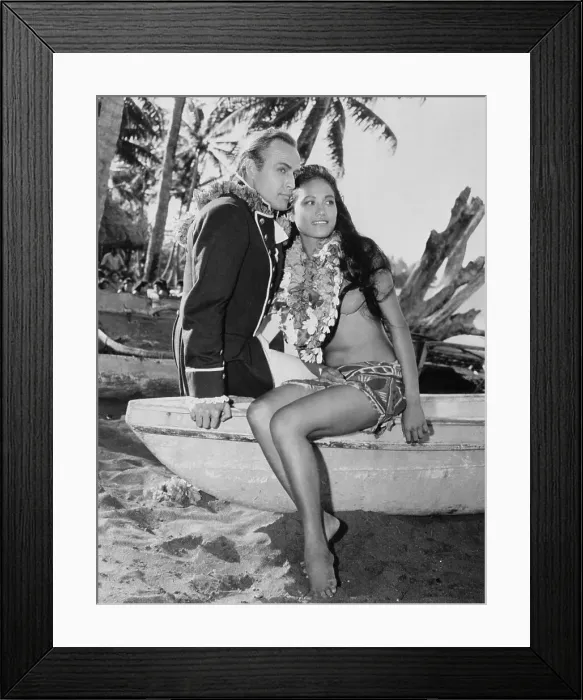 Framed Print : Marlon Brando and Tarita Framed Print : Marlon Brando and Tarita