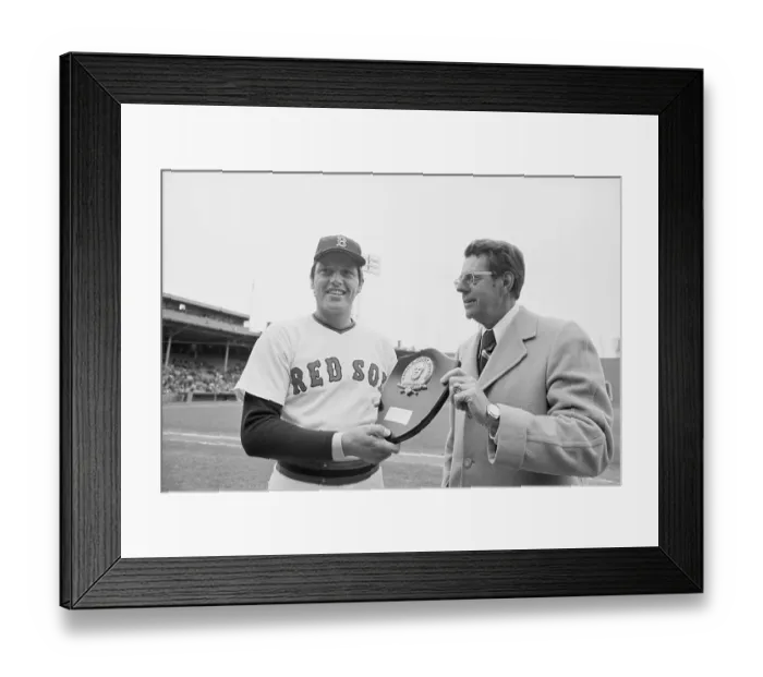 Framed Print : Carlton Fisk Receiving an Award Framed Print : Carlton Fisk Receiving an Award