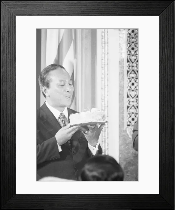 Framed Print : Nguyen Van Thieu Blowing Out Candle Framed Print : Nguyen Van Thieu Blowing Out Candle