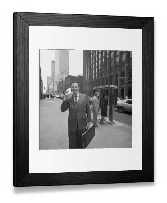 Framed Print : John F.. Mitchell Using the Portable Radio Telephone Framed Print : John F.. Mitchell Using the Portable Radio Telephone