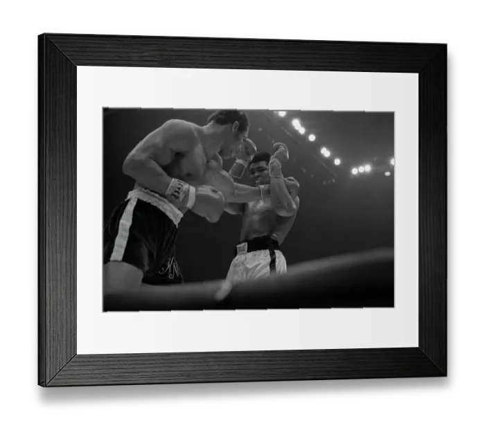 Framed Print : Boxers Muhammed Ali and Ken Norton Fighting Framed Print : Boxers Muhammed Ali and Ken Norton Fighting